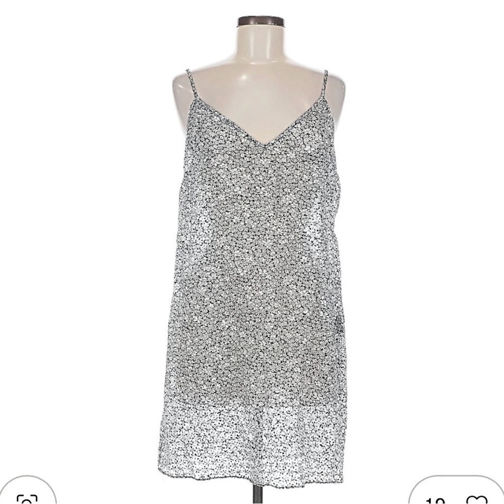Maje Rumbana Slip Dress Black And White Floral Women’s 36 US 4 Sheer Feminine